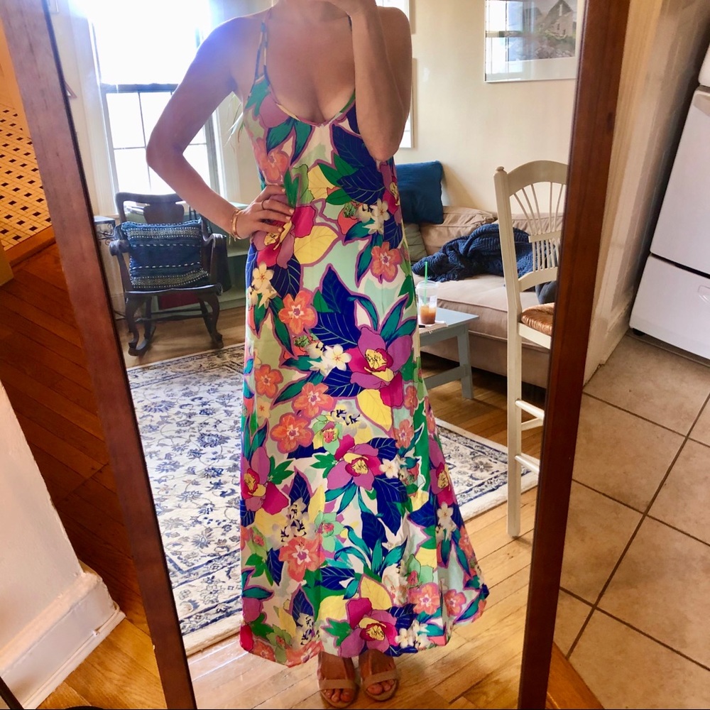 Yum I Kim Hot Summer Night Silk Maxi Dress